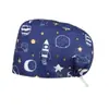 Gorro quirúrgico con hebilla ajustable estampado para hombres y mujeres, gorro de doctor/enfermera para consultorio dental y salón de belleza, gorra de trabajo de algodón puro de grado alimenticio