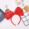 Faixa de cabeça com laço luminoso LED da Minnie de desenho animado Amazon Decoração de flash de Natal faixa de cabeça com laço