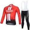 Traje de ciclismo de manga larga versión de flota al por mayor de fábrica del Tour de Francia para hombre, primavera y otoño, transpirable, tirantes para bicicleta de carretera