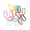 Llavero de mosquetón portátil en forma de D de aleación pintado de colores, colgador para bolsa DIY, accesorios de colgante para ropa al por mayor