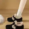 Zapatos tipo Birkenstock para mujer, forrados de felpa, cálidos para el invierno 2026, mullidos, sin cordones, aptos para usar al aire libre, y diseñados para mujeres embarazadas