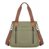 Bolsa de ombro feminina, bolsa de lona, bolsa de mão com alça, bolsa tote com zíper, bolsa tote, bolsa de trabalho e viagem de grande capacidade, bolsa de ombro, estilo vintage