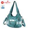 Amazon nuevo bolso de mano multifuncional para mujer multicolor teñido anudado PU casual bandolera de hombro al por mayor