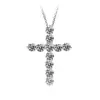 Colar Cruz Masculino e Feminino Pingente Completo de Diamante Simples Europeu e Americano Colar Versátil Corrente da Clavícula Fabricante de Fornecimento Transfronteiriço