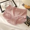Braguitas sin costuras de talla grande para mujer, sexy encaje, cintura media, entrepierna de algodón transpirable, niña gordita, ropa interior para mujer de talla grande, bragas gordas