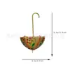 Cesta Colgante para Flores con Forma de Paraguas Montada en Pared Estilo Europeo Transfronterizo, Maceta Decorativa de Hierro Forjado, Cesta Metálica Colgante para Pared