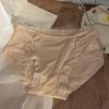 Roupa íntima feminina ultra fina de seda gelada, sexy, com renda, estilo garota japonesa pura, nude, secagem rápida, calcinha invisível de cintura média