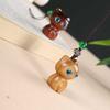 Sándalo Rojo Sándalo Verde Cabeza de Gato de Dibujos Animados Accesorios DIY Llavero Colgante Lindo Bolso para Hombre y Mujer Accesorios Colgantes para Coche