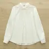 Venda Direta da Fábrica Primavera e Outono Camisa Feminina Manga Longa Gola Redonda Pura Algodão Camisa Feminina Manga Longa Gola Boneca Fresca e Doce