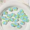 Sonido de sacudida explosiones cuentas con agujero recto en forma de corazón gota de aceite de amor cuentas de corazón de dos colores cuentas sueltas de acrílico accesorios DIY al por mayor