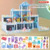 Amazon Casa de Bonecas DIY Crianças Menina Princesa Grande Castelo Villa Casa Presente de Aniversário Casa de Brinquedo Brinquedos
