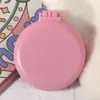 Escova de Cabelo Colorida Macaron com Espelho e Airbag, Pente Massageador Integrado para Meninas, Pente Dobrável Colorido para Cabeleireiro para Couro Cabeludo
