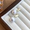 Brincos de Bolinha Foscos Escovados Estilo Nicho Único Novos Brincos Populares Moda High-End Luxo Leve Brincos Diários