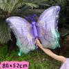 Globo de mariposa degradado de película de aluminio, globo autosellante, mariposa degradada, dibujos animados para niños, bola de aire flotante, tres colores, venta al por mayor