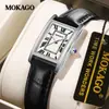 Relógio Mokago Feminino Clássico Quadrado à Prova d'Água de Quartzo com Números Romanos, Modelo Popular Transfronteiriço para o Dia a Dia