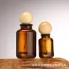 Em estoque atacado frasco de vidro de perfume redondo baioneta 100ml spray marrom cosméticos dividido aromaterapia frasco vazio
