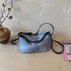 Bolso de Hombro de Mezclilla Simple de Moda Nicho Estilo Verano 2026 para Mujer, Bolso Cruzado Versátil Estilo Coreano para el Trabajo