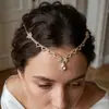Accesorio para el cabello con retrato de belleza de moneda de oro india transfronterizo, accesorio de borla exagerada, tocado para sombrero de mujer, diadema en colores dorado y plateado