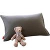 Par de fundas de almohada de algodón 100% lavado, gruesas, para dormitorio de estudiantes, individual, 48 x 74 cm