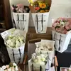 Bolsa Tote Trapezoidal para Ramos de Flores, Bolsas de Regalo para Empaque de Ramos de Flores de Navidad y San Valentín Fabricante