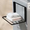 Estante Plegable Magnético Estante Lateral para Lavadora Estante para Ropa Estante Lateral para Refrigerador sin Taladro Estante de Almacenamiento con Colgador