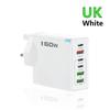 Cargador Rápido PD Multipuerto de 160W 3USB 3TYPE-C Regulaciones Europeas y Americanas Británicas Aplicable a Enchufe Apple Huawei Xiaomi