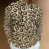 Camisa polo de manga larga con cremallera para hombre, europea y americana, nueva para otoño e invierno, con estampado digital, polo a rayas casual