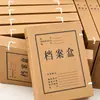 Caja de archivo de papel kraft gruesa estándar hecha a medida sin ácido con impresión de logotipo