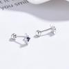 925 Prata Esterlina Bamang Star Thread Ear Nail Feminino Elegante Zircão Estelar Osso de Orelha Luz de Unha Luxo Elegante Joia de Orelha