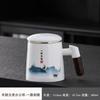 Taza de cerámica de jade con grasa de oveja, taza de té con separación de té, caja de regalo, taza de oficina, taza para beber personal, regalo de negocios
