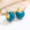 Novos Brincos Cruz Pequenos de Luxo Alto Padrão Brincos Coloridos para Orelha Studs Quentes de Venda de Nicho Brincos Estilo Retro de Férias