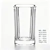 Venta al por mayor de fábrica vaso de bala de vidrio copa pequeña transparente copa de vino extranjera copa de un trago copa de vino blanco wonton copa para licores