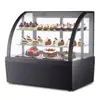 Vitrina Exhibidora de Hielo Refrigerada Ruifeng Enfriada por Aire, Libre de Escarcha, Curva, Gabinete Refrigerado para Pasteles, Gabinete Empotrado para Conservación Fresca, Gabinete para Bebidas