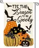 Bandera de Jardín de Lino de Celebración Festiva con Nuevo Tema de Halloween Transfronteriza, Decoración de Estampado Divertido de Fantasma y Calabaza, Doble Cara