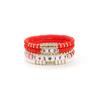 Diseño de Amazon transfronterizo moda multicapa mismo color hecho a mano amor arcilla blanda letra pulsera conjunto venta al por mayor