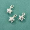 Pulsera de cuerda con cuentas hecha a mano con colgante de estrella de cinco puntas tridimensional de plata esterlina S925, accesorios de plata