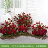 Kit de Rosa Artificial para el Día de San Valentín, Floral Pr para Pasillo de Boda