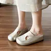 Pantuflas de Plataforma con Suela Gruesa y Punta Cerrada para Mujer, Adecuadas para Combinar con Faldas, Calzado de Verano para Exteriores 2026, Mules que Aumentan la Altura, Cómodas y No Cansan los Pies, Medias Pantuflas