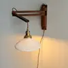 Lámpara de Pared Retro Retráctil para Mesita de Noche B&B Lámpara de Estudio para Lectura Lámpara de Atmósfera para Dormitorio Brazo Oscilante Pared de Fondo de Sala de Estar