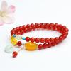Pulseira de Ágata Vermelha Natural Guan Yu Calcedônia Jade Pingente da Paz Pulseira Fábrica Transmissão ao Vivo Dropshipping S2062703