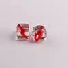 Cor de gelo transparente núcleo tingido furo inclinado contas quadradas de 13MM pulseira DIY corrente de celular acessórios de joalheria materiais de contas artesanais