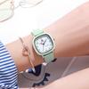 Reloj de Cuarzo Simple de Moda para Estudiante Guapo Fiesta Examen de Secundaria Corazón Cuadrado Ins Lindo