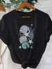 Marca Independente Tamanho Europeu Camiseta Casual Feminina de Manga Curta com Estampa de Concha e Estrela do Mar Pntri Estilo Harajuku Camiseta Casual Feminina