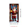 Nueva cubierta de puerta navideña transfronteriza, regalo de muñeco de nieve navideño de Amazon, cortina decorativa para puerta con ambiente festivo, personalizable.