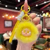 Boneca de Pelúcia Chorando Criativa Popular Chaveiro Pingente com Areia Líquida Brinquedo da Moda Pop Mart Decoração para Chave de Carro Garrafa de Óleo
