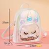 Mochila de unicornio transfronteriza, bonita mochila de moda para niños, mochila escolar pequeña de dibujos animados para jardín de infantes, material respetuoso con el medio ambiente.