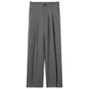 Moda Coreana Estilo Moderno Tendência Calças Largas Masculinas Tendência Versão Coreana Calças de Pernas Retas Preto Retro Calças Casuais