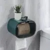 Caixa de papel higiênico para banheiro sem furar, porta-papel higiênico de parede à prova d'água, caixa de rolo de papel, caixa de lenços, caixa de papel higiênico