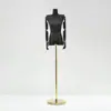 Tienda de Ropa Estilo Coreano Modelo Negro de Hombro Plano Accesorios para Escaparate Femenino Muñeco de Exhibición de Hombro Recto