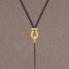 Collar con colgante de cera de abeja dorada y jade ajustable para hombre y mujer.
